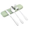 Zoyiancy Stainless Steel Travel Silverware Set, Green Portable Carry Case view 1