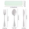 Zoyiancy Stainless Steel Travel Silverware Set, Green Portable Carry Case view 2