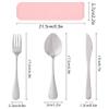 Zoyiancy Stainless Steel Travel Silverware Set, Pink Portable Carry Case view 2
