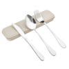 Zoyiancy Stainless Steel Travel Silverware Set, Beige Portable Carry Case view 1