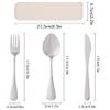 Zoyiancy Stainless Steel Travel Silverware Set, Beige Portable Carry Case view 2