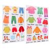 Kids Dresser Labels for Closet Organization Removable Clothing Decals with Pictures and Text for Children Wardrobe Storage and Decor view 1