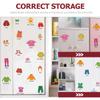 5sets Removable Wardrobe Stickers for Boys and Girls Clothing Decals Pictures Text for Easy Organization of Labels for Dresser Bedroom Decor view 2