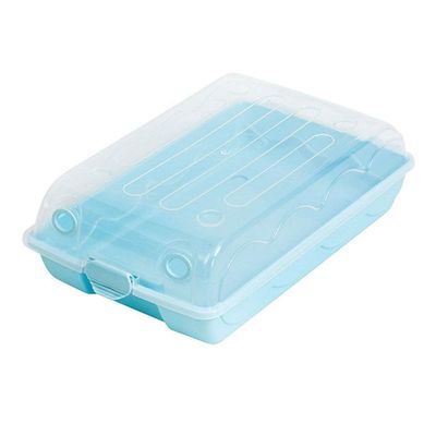 Zerodeko 1pc Thickened Plastic Sneakers Storage Box Stackable Shoe Organizer Lid Capacity Transparent Container for Shoes Socks and Accessories
