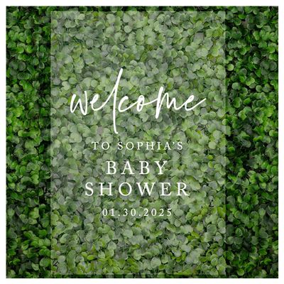 Andaz Press Custom Large Baby Shower Welcome Sign, 16" x 24", Classic Minimal Personalized Acrylic Welcome Sign, Signage Gender-Neutral Acrylic Sign for Baby Sprinkle, Shower Decorations