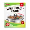 20 Count Disposable Slow Cooker Liners and Cooking Bags | Extra Large Size Fits 6-10QT Pot, 14"x 22" | Suitable for Oval & Round Pot, BPA Free (1 Pack) view 1