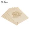 PATIKIL Table Name Place Cards, 50Pcs Favor Decor Hollow Heart Shape Cut Design Blank Card for Wedding Party Seating Place Cards, Beige view 3