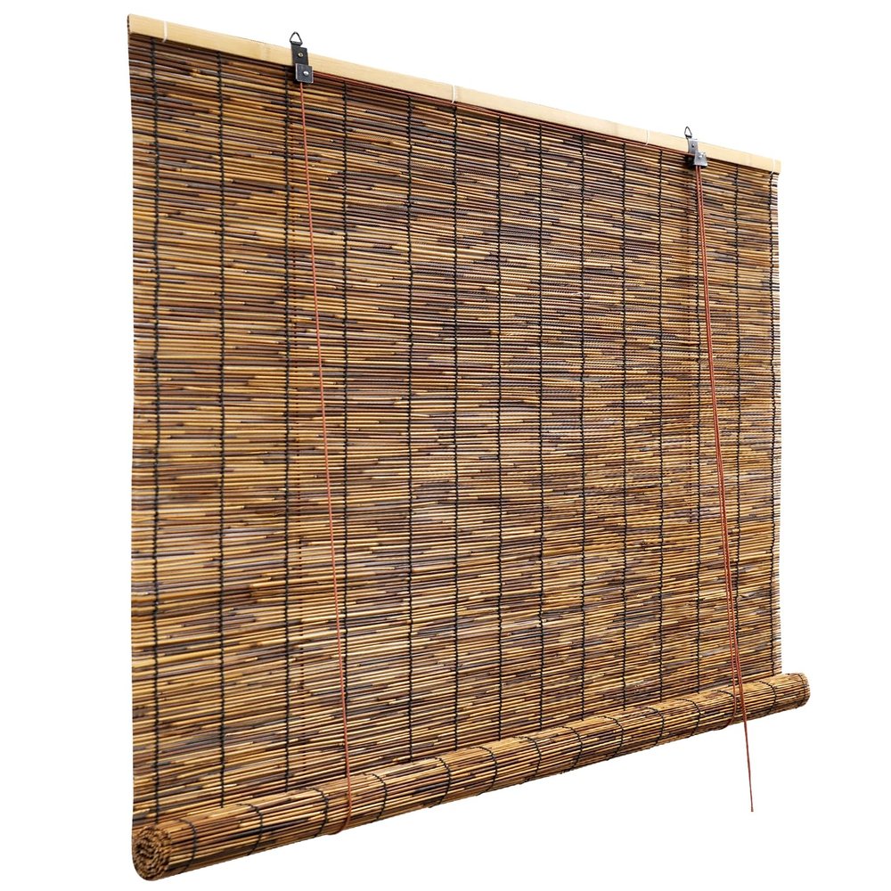 HIAPES Bamboo Blinds - Outdoor Patio Shades, Breathable, Suitable for Decks, Porches, Balconies & Backyards