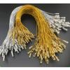 1000pcs Gold Christmas Ornament Hanger Snap Locking String Ornament Hangers Snap Locking Tighten The Pendant Rope Bullet Gold Thread for Christmas Tree Ornament Decorations (Silver) view 4