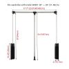 51 to 121 Cm Pull-Down Closet Rod, Aluminum Adjustable Heavy-Duty Closet Pull-Down Rod Hanger, Used for Hanging Clothes Super Load-Bearing 30kg Lifting Drying Rack (Size : 510-660mm) view 2