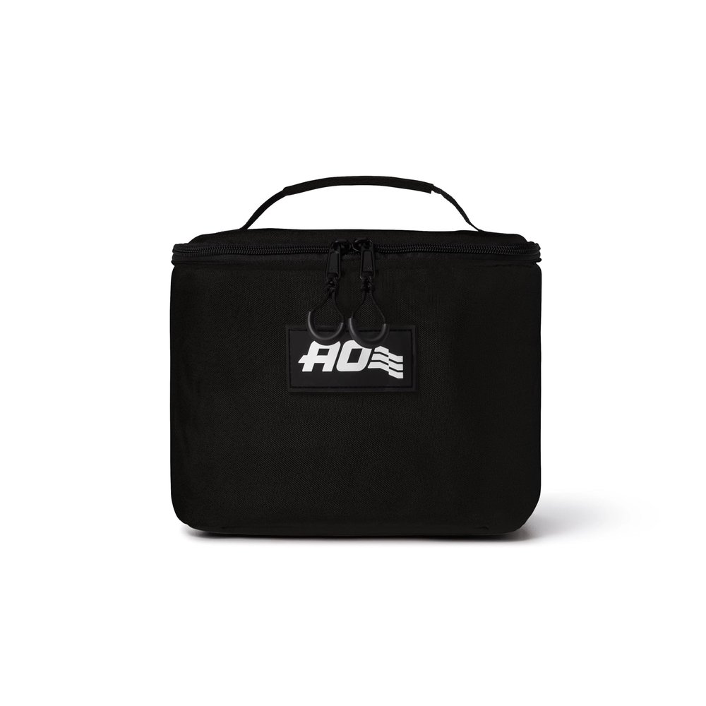 AO Coolers Pack N' Go Canvas Lunchbox Soft Cooler with High-Density Insulation, 6-Can, Black