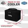 AO Coolers Pack N' Go Canvas Lunchbox Soft Cooler with High-Density Insulation, 6-Can, Black view 4