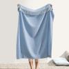Lands Downunder All-Season, Luxury Blue Denim Herringbone Throw  Soft Woven Throw with Decorative Fringe  Made in Italy  51W x 67L - Over 80 Colors - Perfect for Gifting view 2