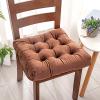 16x16 Square Dining Chair Cushions Set Of 6, Kitchen Seat Cushions Square, 3.2in Extra Thick Chair Pads Anti-Deformation, Durable Seat Pads with Velvet Fabric, Wearable and Dirty-Resistant Brown 2 view 1