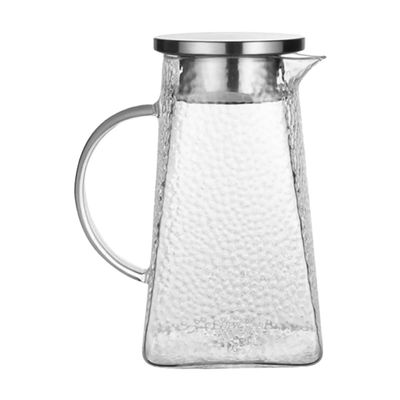 Hammer Cold Water Bottle Milk Container for Refrigerator Pitcher Juice Containers with Lids for Fridge Coffee Containers Iced Tea Maker Carafe Kettle Ice Tea Pot Glass Portable