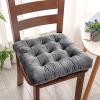16x16 Square Dining Chair Cushions Set Of 6, Kitchen Seat Cushions Square, 3.2in Extra Thick Chair Pads Anti-Deformation, Durable Seat Pads with Velvet Fabric, Wearable and Dirty-Resistant Grey view 1