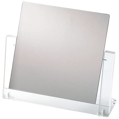 888 Display USA, Inc Clean Square Glass Mirror with Acrylic Base Holder Adjustable to Any Angle.