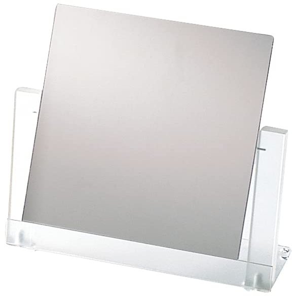 888 Display USA, Inc Clean Square Glass Mirror with Acrylic Base Holder Adjustable to Any Angle.