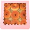 qiqee Auto-pop up Pink Bakery Boxes 50 Packs Pastry Box 8x8x2.5 inch Pie Boxes With Window view 1