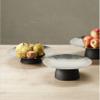 Abert FP050 Imperfetto Centerpiece Raised Display Platter, Wood Base and Stainless Steel Top, 14 1/8" x 15/8" view 2
