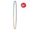 Beistle 720 Piece Plastic Rainbow Party Beads Throw Necklaces for Mardi Gras, 36", Multicolor view 2