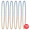 Beistle 720 Piece Plastic Rainbow Party Beads Throw Necklaces for Mardi Gras, 36", Multicolor view 3