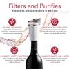 PureWine Phoenix Wine Aerator Pourer Spout - Removes Histamines & Sulfites as You Pour, Red & White Wine Purifier Filter, Helps Allergies & Headaches, Restores Oxidized Bottles- Starter Kit, Noir view 2