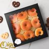 qiqee Auto-pop up Black Bakery Boxes 50 Packs Pastry Box 8x8x2.5 inch Pie Boxes With Window view 2