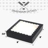 qiqee Auto-pop up Black Bakery Boxes 50 Packs Pastry Box 8x8x2.5 inch Pie Boxes With Window view 3