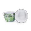 Golden Rabbit Enamelware Salad Bowls, 24 ounce, Modern Monet, Set of 4 view 2