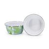 Golden Rabbit Enamelware Salad Bowls, 24 ounce, Modern Monet, Set of 4 view 3