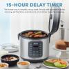 AROMA Professional Digital Rice Cooker, 10-Cup (Uncooked) / 20-Cup (Cooked), Multicooker, Slow Cooker, Steamer, Oatmeal Cooker, Egg Cooker, STS, 5 Qt, Gray, ARC-5200SG view 2