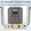 AROMA Professional Digital Rice Cooker, 10-Cup (Uncooked) / 20-Cup (Cooked), Multicooker, Slow Cooker, Steamer, Oatmeal Cooker, Egg Cooker, STS, 5 Qt, Gray, ARC-5200SG view 3