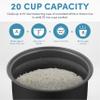 AROMA Professional Digital Rice Cooker, 10-Cup (Uncooked) / 20-Cup (Cooked), Multicooker, Slow Cooker, Steamer, Oatmeal Cooker, Egg Cooker, STS, 5 Qt, Gray, ARC-5200SG view 4