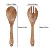AYFDISHS Wooden Salad Servers, 10.2" Acacia Wood Salad Fork & Spoon for Serving, Olive Wood Salad Serving Utensils Set of 2, Teak Salad Tongs for Kitchen view 3