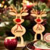 Custom Freestanding Santas Reindeers Place Cards For Table Setting with Names Personalized Christmas Dinner Table Decorations Party Table Number Wooden Sign (Custom Names, 20CM, 10Pack, Save 10%) view 1