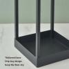 ZARBAILRE Metal Umbrella Stand 8821inch, Floor-Standing Wrought Iron Umbrella Holder, Rectangular Umbrella Rack for Canes, Walking Sticks, Home and Office view 3