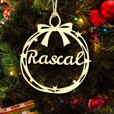 2022 Personalized Name Ornaments for Christmas Tree, Custom Engraved Pet Names Christmas Tree Decorations Dog Ornament - Personalized Wooden Pet Memorial - Christmas Home Decorations (X-Mas-25#)