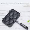 4 Grids Nonstick Waffle Maker, Fish Shaped Cake Pan with Anti Scalding Handle, Waffle Baking Pan for Home, Kitchen, Baking view 3