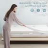 California King Size Mattress Protector with Zipper - 100% Waterproof Zippered Mattress Cover - Soft & Cooling Noiseless Mattress Covers - Top Removable Mattress Encasement 10-12" Deep view 3