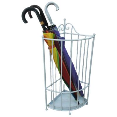 ZARBAILRE Metal Umbrella Stand 24inch, Umbrella Rack with Bottom Rainwater Leaking Tray, Waterproof Umbrella Holder for Canes Walking Sticks Umbrellas