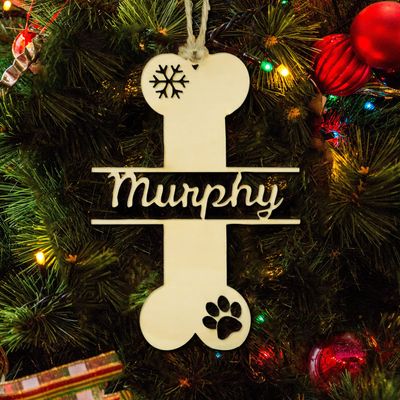 2022 Personalized Name Ornaments for Christmas Tree, Custom Engraved Pet Names Christmas Tree Decorations Dog Ornament - Personalized Wooden Pet Memorial - Christmas Home Decorations (X-Mas-3#)