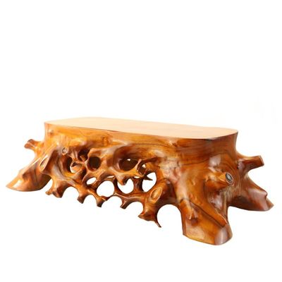 KIZQYN Bonsai Display Stands Wood Root Carving Base Wood Carving Handicraft Ornaments Bonsai Vase Bracket Statue Vase Display Stand for Home Office Decoration Ornament Base (Size : A)