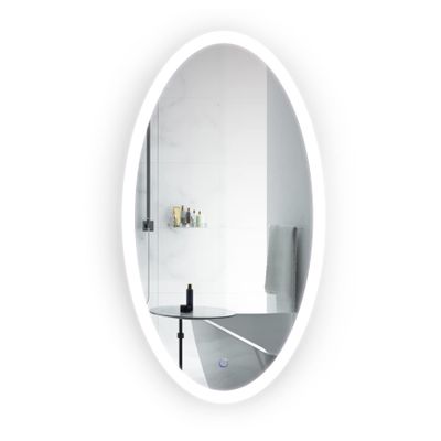 Krugg Oval LED Bathroom Mirror 24 Inch x 44 Inch | Lighted Vanity Mirror Includes Dimmer & Defogger | | Wall Mount Vertical or Horizontal Installation |