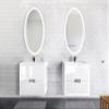 Krugg Oval LED Bathroom Mirror 24 Inch x 44 Inch | Lighted Vanity Mirror Includes Dimmer & Defogger | | Wall Mount Vertical or Horizontal Installation | view 3