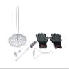CONCORD 6 Piece Stainless Steel Turkey Fryer Kit. Frying Accessories Includes: Rack, Lifter, Thermometer, Gloves, and Turkey Slicer Knife view 1