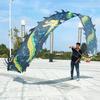 LORGL Practice Ribbon Streamer Silk Dragon Dance Ribbon Streamer, 3D Colorful Dragon Silk Flowy Spinning & Shaking Poi view 2