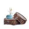 KIZQYN Bonsai Display Stands Handicraft Base Carved Wood Strange Stone Base Flower Bonsai Ornaments Jade Stone Wooden Support Base Home Decoration Display Stand Ornament Base (Size : B) view 4