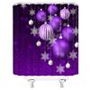 Merry Christmas Shower Curtain Christmas Ball Winter Holiday Pine Snowy Scenery Fabric Bathroom Decor Set with Hooks67" Wx70 H view 3