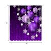 Merry Christmas Shower Curtain Christmas Ball Winter Holiday Pine Snowy Scenery Fabric Bathroom Decor Set with Hooks67" Wx70 H view 4